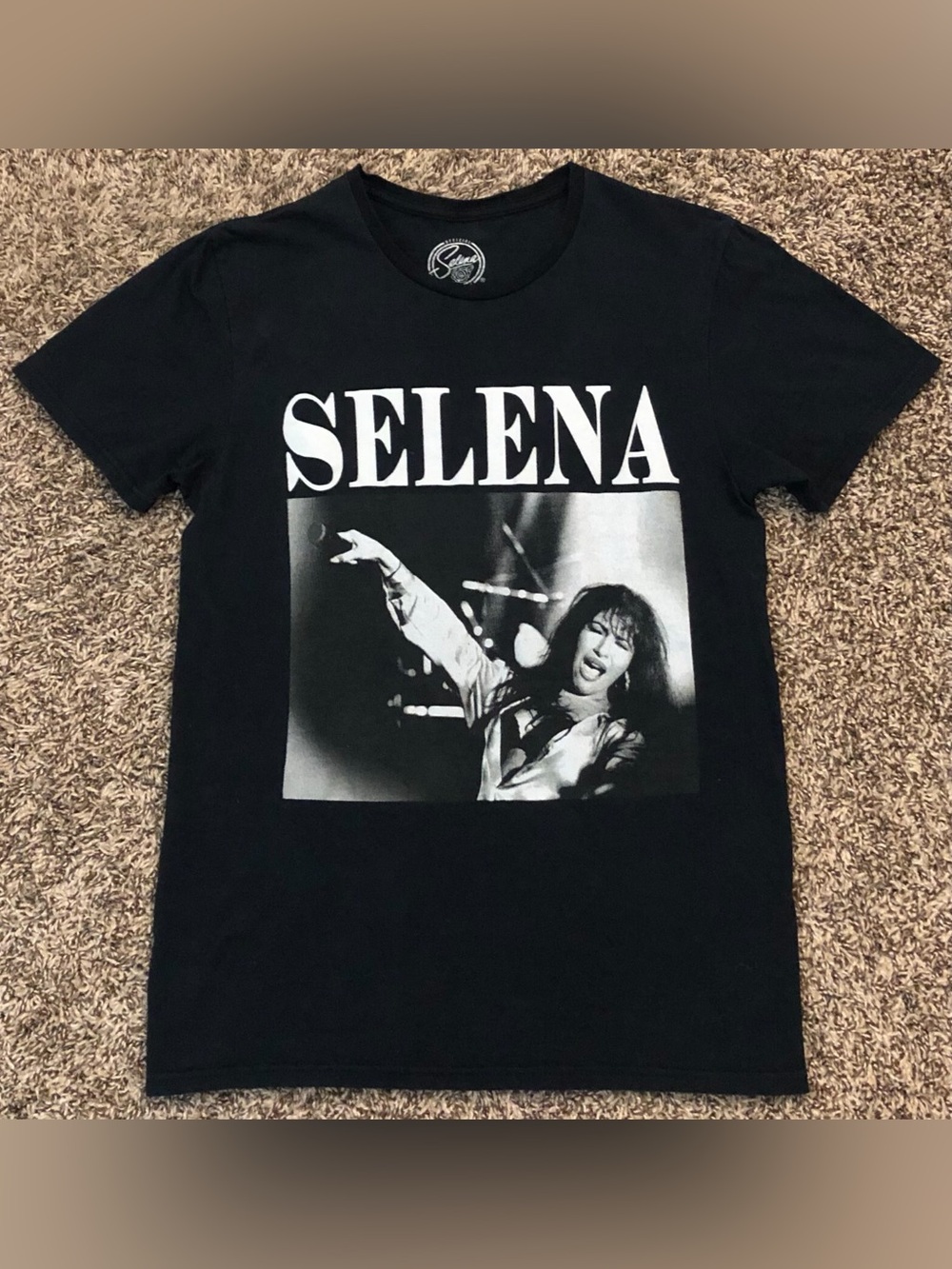 Selena Black Short-Sleeve Graphic Tee